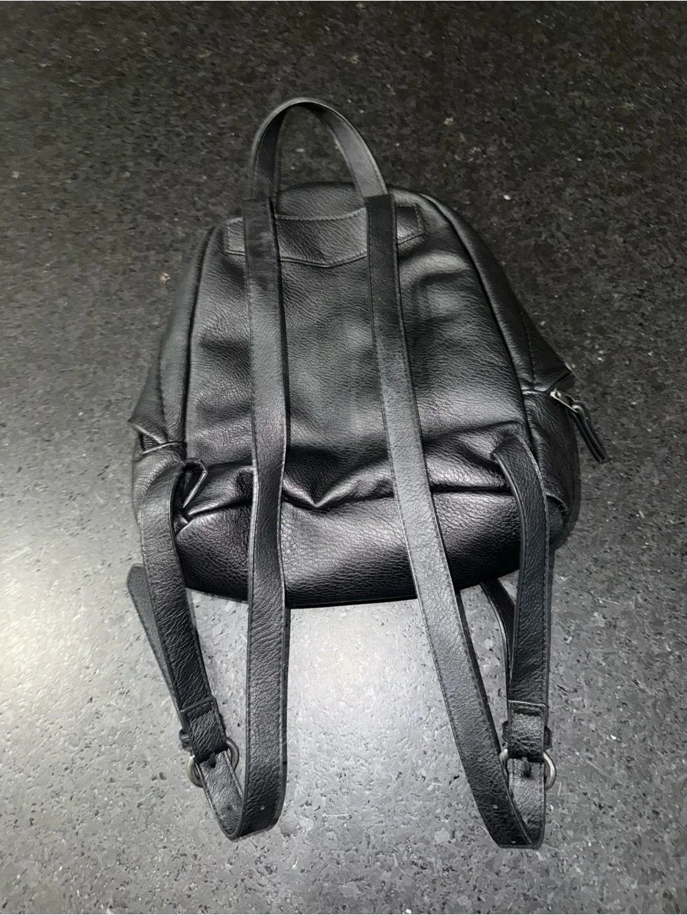 UEC Universal Thread BLACK Faux Leather Mini Backpack